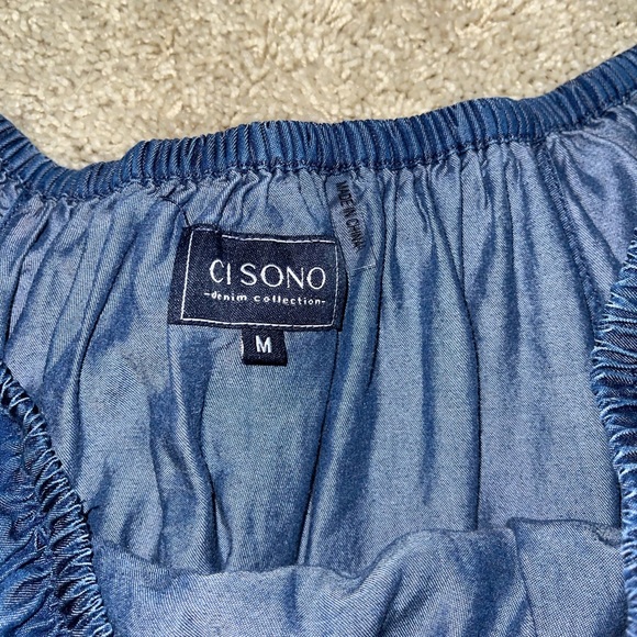 Super versatile, off the shoulder soft denim dress - Picture 4 of 4